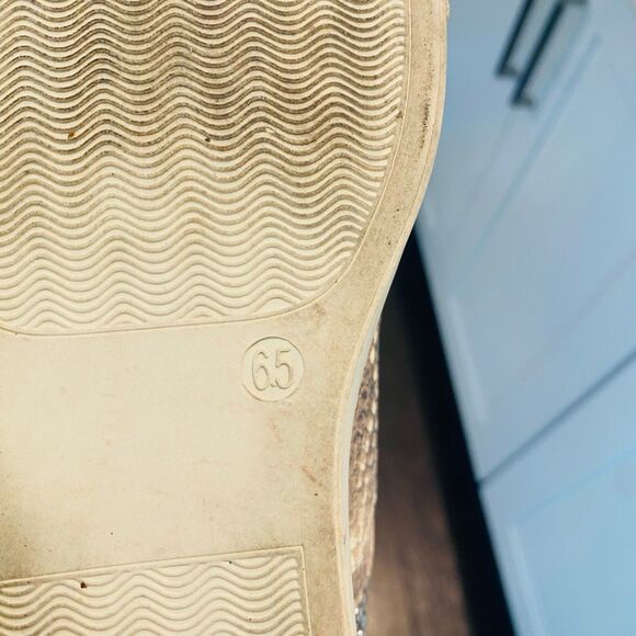 Steven by Steve Madden Chloey Snake Print Studded Wedge Sneakers Natural Sz 6.5 - Picture 5 of 6